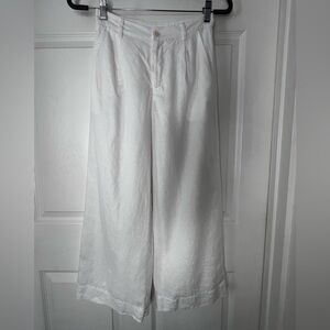 Reformation White Wide leg Pants Sz S